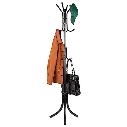 Freestanding Coat Rack, Multi-Tier Organizer for Office and Entryway, Metal, view 2