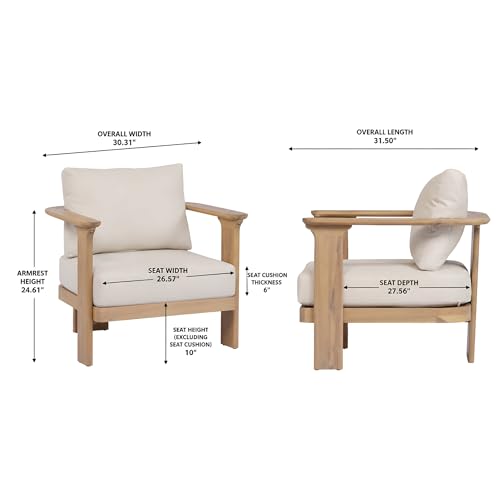 Kera 4-Seater Patio Furniture Set with Removable Cushion, view 3