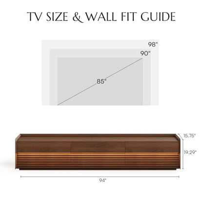 Fully-Assembled Mid Century Modern TV Stand, view 3