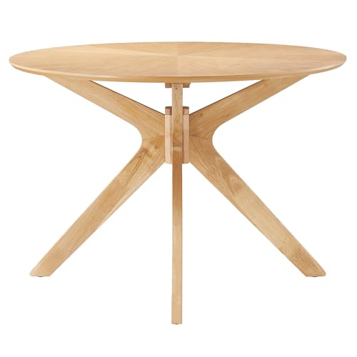 Crossroads 63Inch Oval Dining Table Solid Wood Oak Finish Modern Kitchen Room Entertaining Home Furniture Quality Stylish Elegant Durable Refined Versatile Contemporary