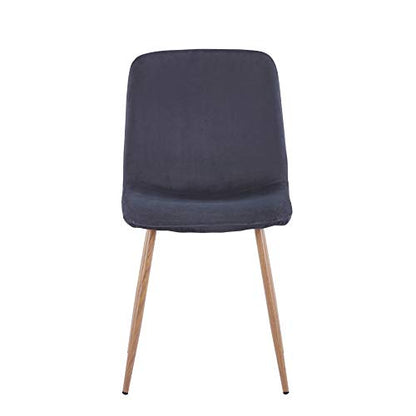 Dining Chairs Set of 4 Velvet Kitchen Chairs with Metal Legs Grey Modern Mid-Century Dining Room Chairs for Holiday Gatherings, Daily Use, Office Leisure Side Chairs