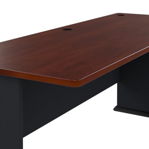 Bush Business Furniture Series A 72W Desk in Hansen Cherry and Galaxy, Large Workstation for Home or Professional Workspace, Desktop Solution for Office Use