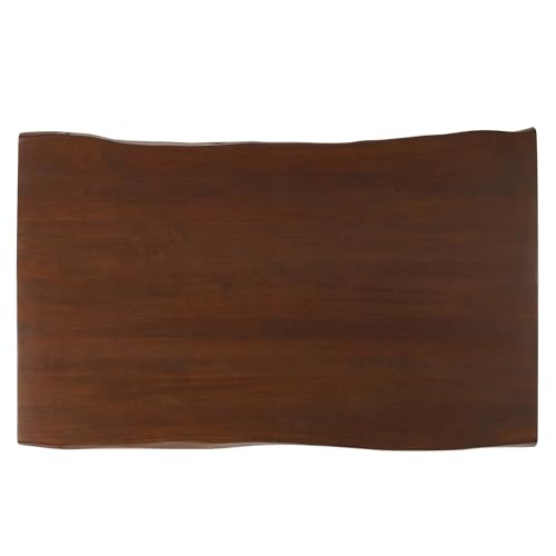 Astound Dining Table 60 Inch Live Edge Acacia Wood Black Walnut Finish Modern Kitchen Room Entertaining Home Furniture Quality Stylish Elegant Durable Refined