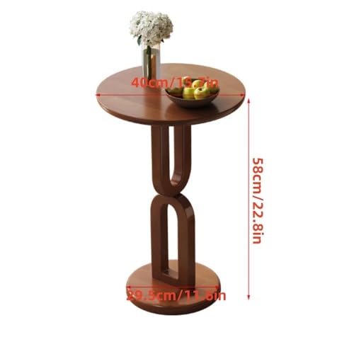 Solid Wood Round Side Table - Small Corner Coffee Table for Living Room, Bedroom & Study - Stylish Home Decor Aent for Small Spaces