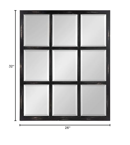 Hogan Windowpane Framed Wall Mirror