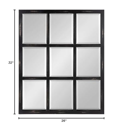 Hogan Windowpane Framed Wall Mirror