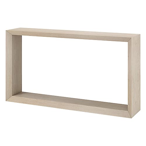 55" Wooden Rectangular Console Table Entryway Table, Sofa Table with Wooden Shelf for Entryway, Living Room, Couch, Hallway, or Office, Beech White