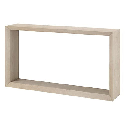 55" Wooden Rectangular Console Table Entryway Table, Sofa Table with Wooden Shelf for Entryway, Living Room, Couch, Hallway, or Office, Beech White