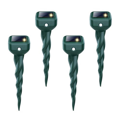 Mole Repellent Solar Powered, 4 Pack Snake & Skunk Repellent for Yard, view 2