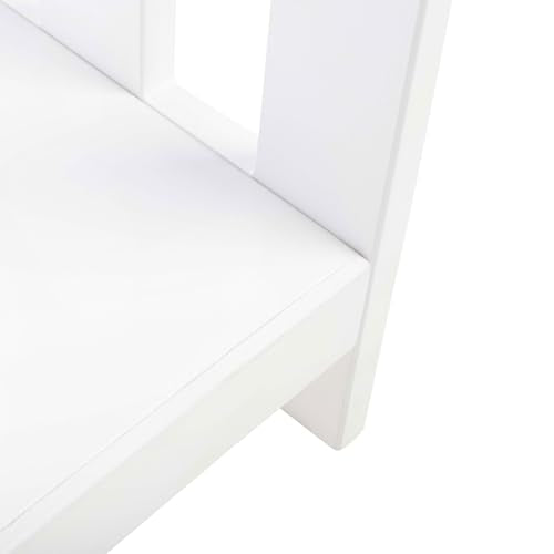 Slim Console Table - 39in x 11.8in Narrow Entryway Table - 2-Tier Sofa Table with Open Storage Shelf - Console Tables for Entryway, Hallway, and Foyer - Living Room Furniture by (White)