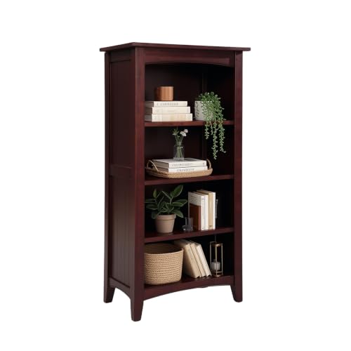 Shaker Cottage 4-Shelf Bookcase, Espresso, 22”W x 48”H, view 2