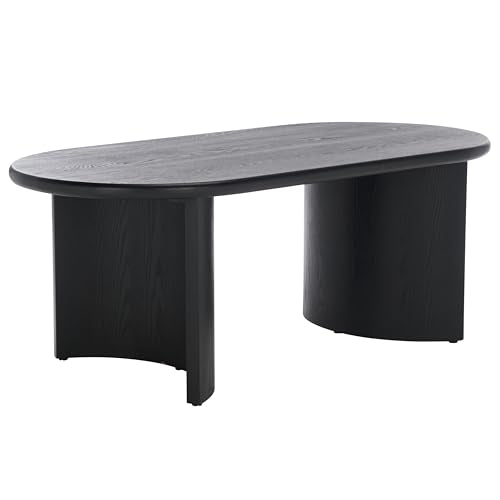 SAFAVIEH Home Collection Osai Black Oval Top Coffee Table (Fully Assembled)