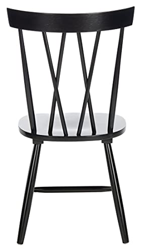 SAFAVIEH Home Collection Friar Farmhouse Black Spindle Back Living Room Accent Dining Chair