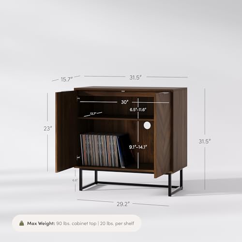 Nathan James Enloe Modern Sideboard Buffet Storage Accent Cabinet with Doors, view 3