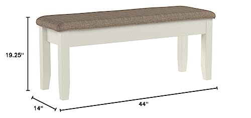 Powell Furniture Jane Storage, Antique White Dining Bench