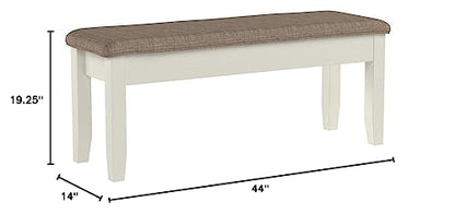 Powell Furniture Jane Storage, Antique White Dining Bench