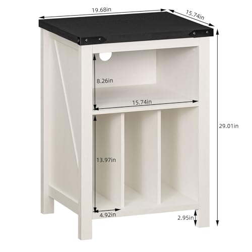 Record Player Stand with Vinyl Record Storage,White, view 4