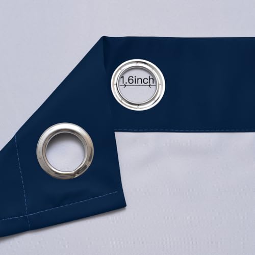 84 Inch Blue and Greyish White Ombre Curtains Room Darkening,52x84