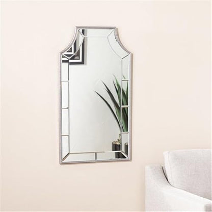 Leaston Decorative Wall Mirror - Transitional Design, Chrome Finish - Fully Assembled - Ideal for Bathroom, Entryway (WS1141517)