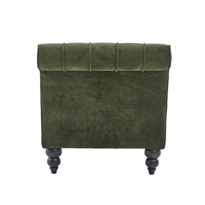 Rafaela Velvet Upholstered Chaise Lounge Chair Indoor with Lumbar Pillow, view 8