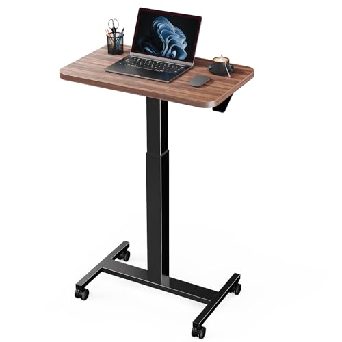 Mobile Standing Desk, Wider Height Adjustable Computer Desk, view 2