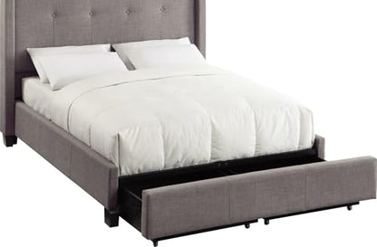 Solid Wood Footboard-Storage Bed, King, Madeleine - Dolphin Linen