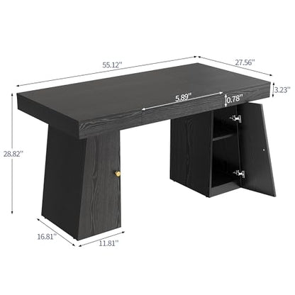 Executive Desk with Drawers, 55'' Home Office Desk, view 3