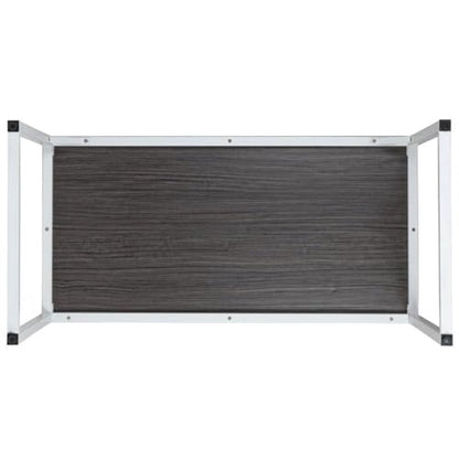Kimberly Tiverton Industrial Modern Desk-Rustic Gray/White Commercial Grade Computer Desk-47" Sturdy Home Office Desk-Writing Desk