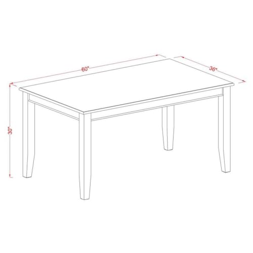 5-Piece Dining Table and Chair Set, 60 in Rectangular Wood Table, Mahogany Finish, 4 Sturdy Chairs with Wood or Upholstered Seats, Elegant Kitchen or Dining Room Furniture