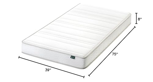 Zinus 8 Inch Twin Foam and Spring Hybrid Mattress, Medium Feel, view 3