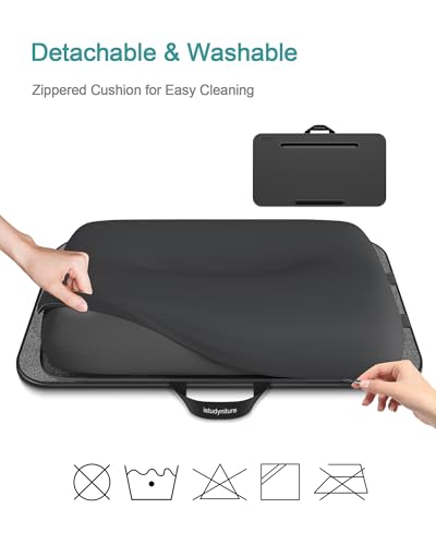 Lap Desk, Portable Laptop Stand with Washable Cushion, Fits up to 17 inch Laptop, view 5