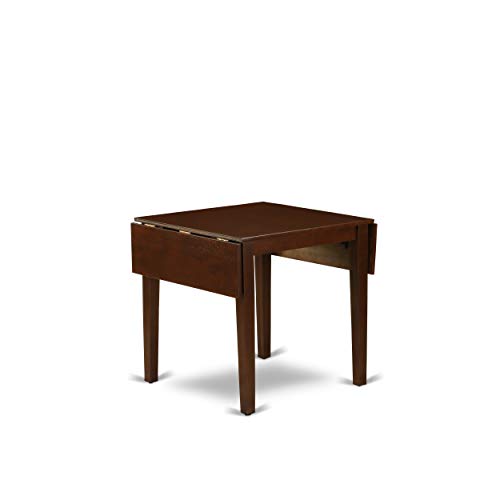 NDIP5-MAH-C 5 Piece Dining Table Set Includes a Rectangle Kitchen Table with Dropleaf and 4 Linen Fabric Upholstered Chairs, 30x48 Inch, Mahogany
