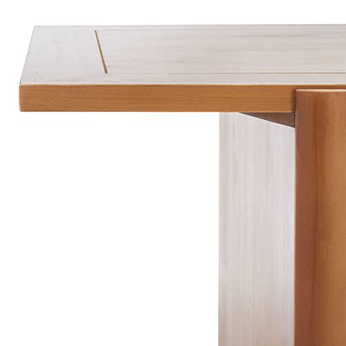 SAFAVIEH Home Collection Truman Mid-Century Modern Brown Rectangle Wood Coffee Table