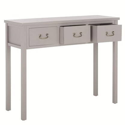 SAFAVIEH Home Collection – Cindy Grey Console Table with Three Drawers, French Farmhouse Storage Console, Tapered Leg Design (AMH6568D)