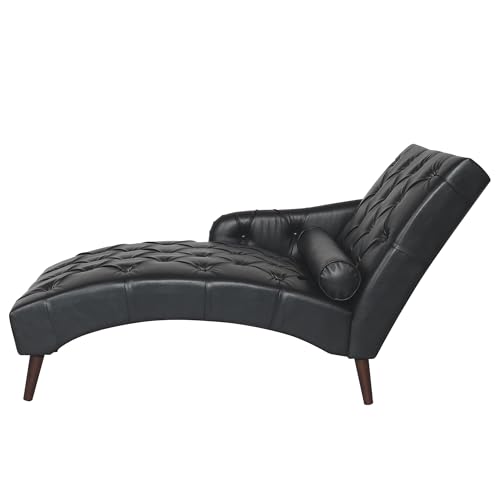 Tufted Chaise Lounge Chair: Immersive Comfort with High-Density Foam, view 4