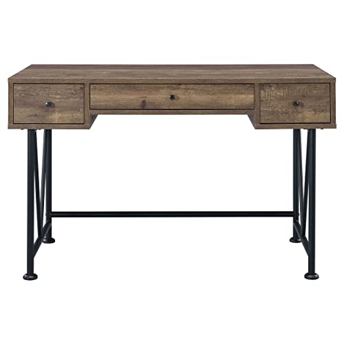 Coaster Furniture Analiese Farmhouse 3 Drawer Home Office Writing Desk Black, view 6