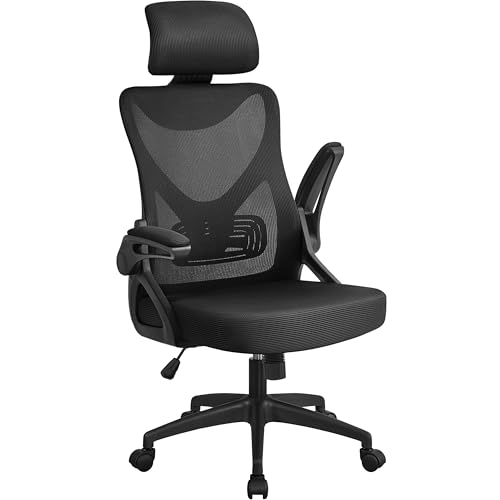 Ergonomic Office Chair with Headrest, Lumbar Support, Black, view 2