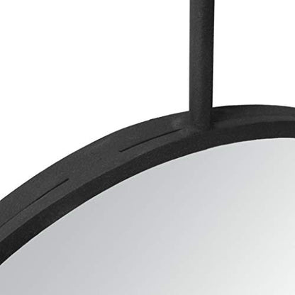 SAFAVIEH Home Collection Jander 18-inch Modern Black Round Mirror
