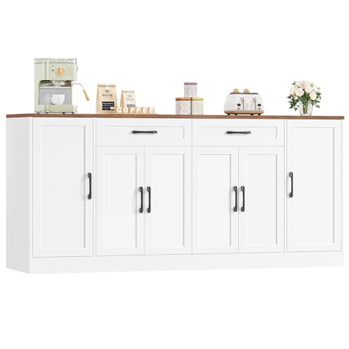 71” Large Buffet Cabinet, Sideboard with Adjustable Shelves, view 3