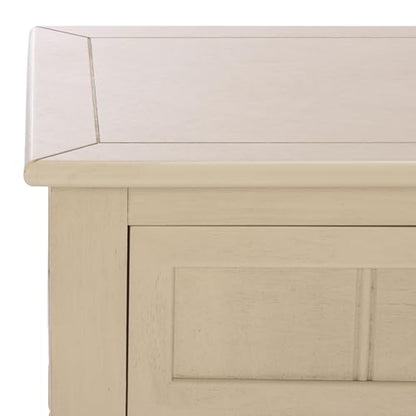 SAFAVIEH Furniture - Samantha 2-Drawer Console Table - Sand - Solid Wood - Classic Storage Design - Ideal for Entryway, Living Room, Hallway, 35.8" W x 13.8" D x 29.5" H (AMH5710J)