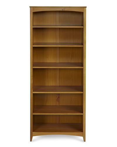 Shaker Style 6 Shelf Bookcase / Solid Wood / 72 inch Tall / Adjustable Shelving, view 2