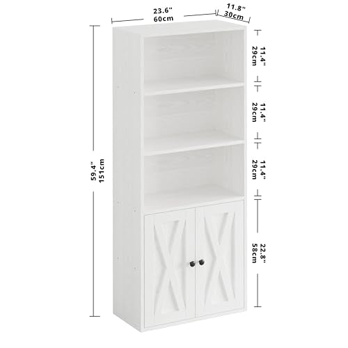 Industrial Bookshelves and Bookcases with Doors and Shelves, view 4