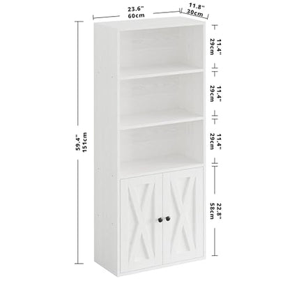 Industrial Bookshelves and Bookcases with Doors and Shelves, view 4