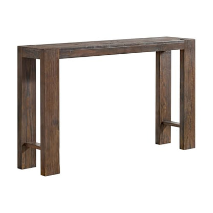 Classic Solid Wood Console Table - 56 Inch Modern Farmhouse Entryway Table - Easy Assembly Living Room Furniture for Behind The Couch, Entryway, or Hallway (Brown)
