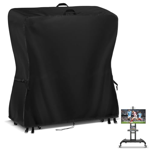 Outdoor TV Cover 50 Inch Weatherproof Outdoor TV Stand Covers | Heavy Duty TV Screen Protector Covers Waterproof for Rolling Mobile TV Stand Cart- 50"L x 17"W x 55"H(Cover Only)