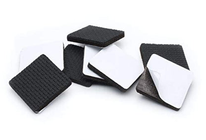 GorillaPads CB150 Non Slip Furniture Pads/Rubber Grips (Set of 8) Self Adhesive Furniture Feet Floor Protectors, 1-1/2 inch Square, Black