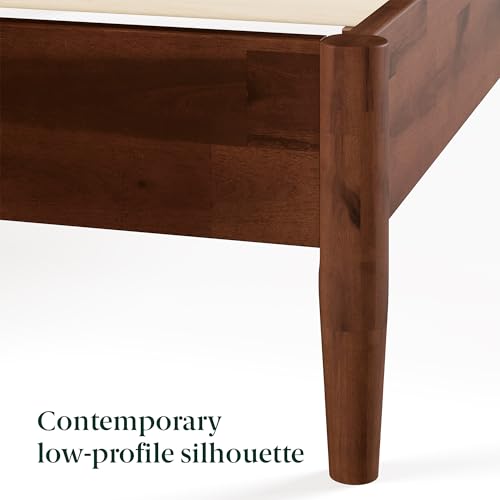 Allen Mid Century Wood Platform Bed Frame, Queen, view 6