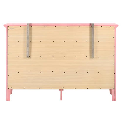 Furniture 10 Drawer Pink Dresser - Bedroom Storage - 39" x 18" x 58"