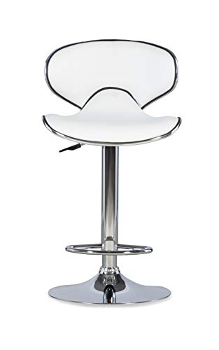 Powell Furniture Adjustable Barstool, White