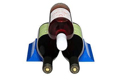 | A Table Top Wine Rack That’s just like bookends for wine for up to 9 bottles. (Tuscan Blue)